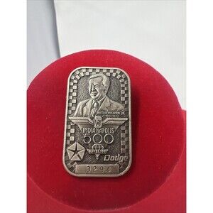 1991 Indianapolis 500 Pit Badge Silver #3294 Indy Racing Dodge Vintage